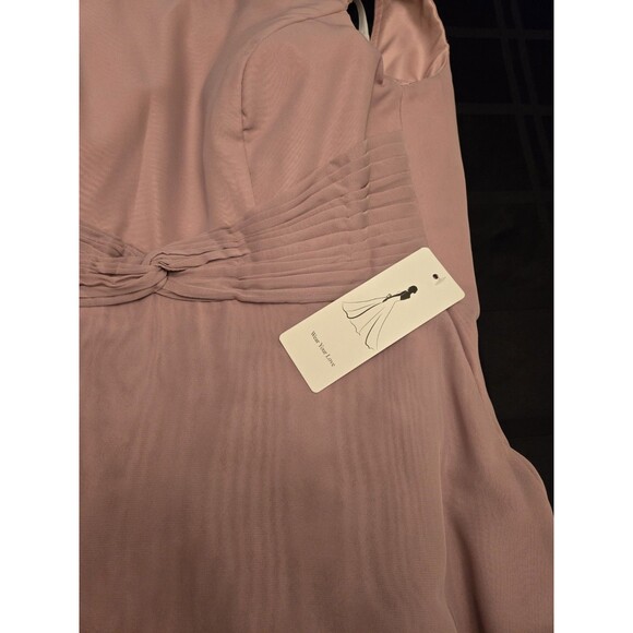 Mauve Simple Mother of the Bride Dress Zipper Back Chiffon Wedding Gowns 8 - Picture 10 of 13